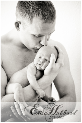 Jack & Jackson - Newborn Father Photography - Elisa Hubbard Studios